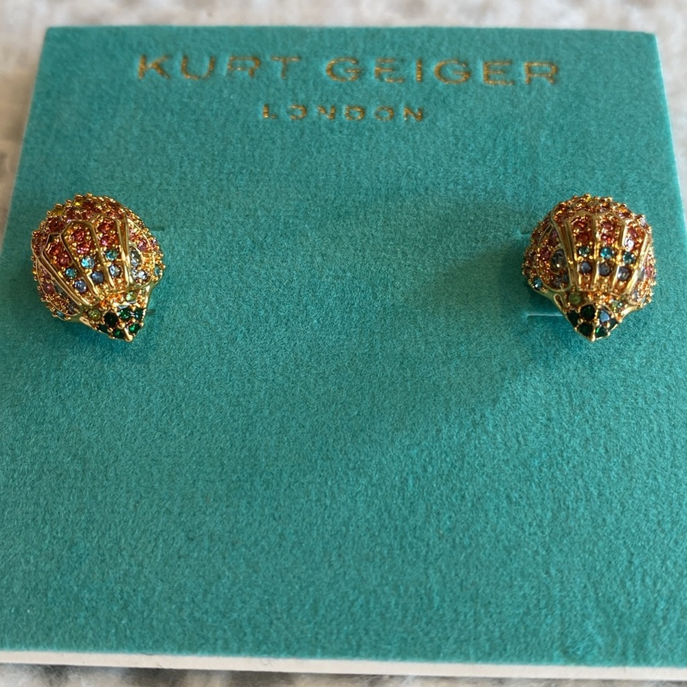 NWT Kurt Geiger Womens Multicolor Rhinestone Studded Eagle Earrings🌈🦅
